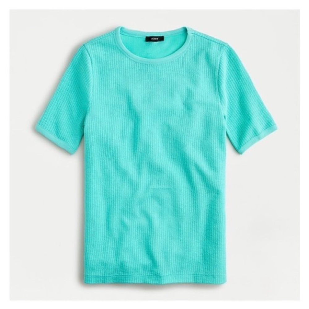J. Crew NWOT Spearmint Short Sleeve Waffle T-Shirt